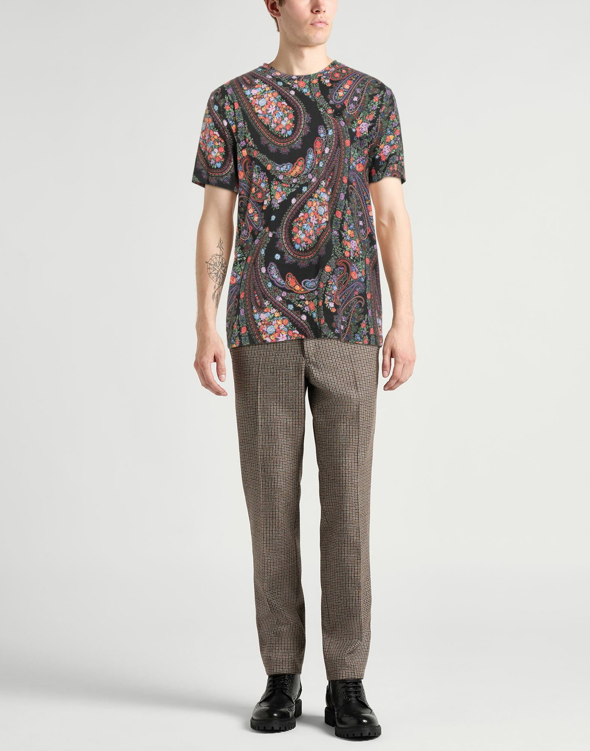 Etro Mens T-shirt Charcoal