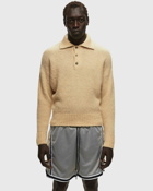 Ami Paris Polo Sweater Beige - Mens - Pullovers