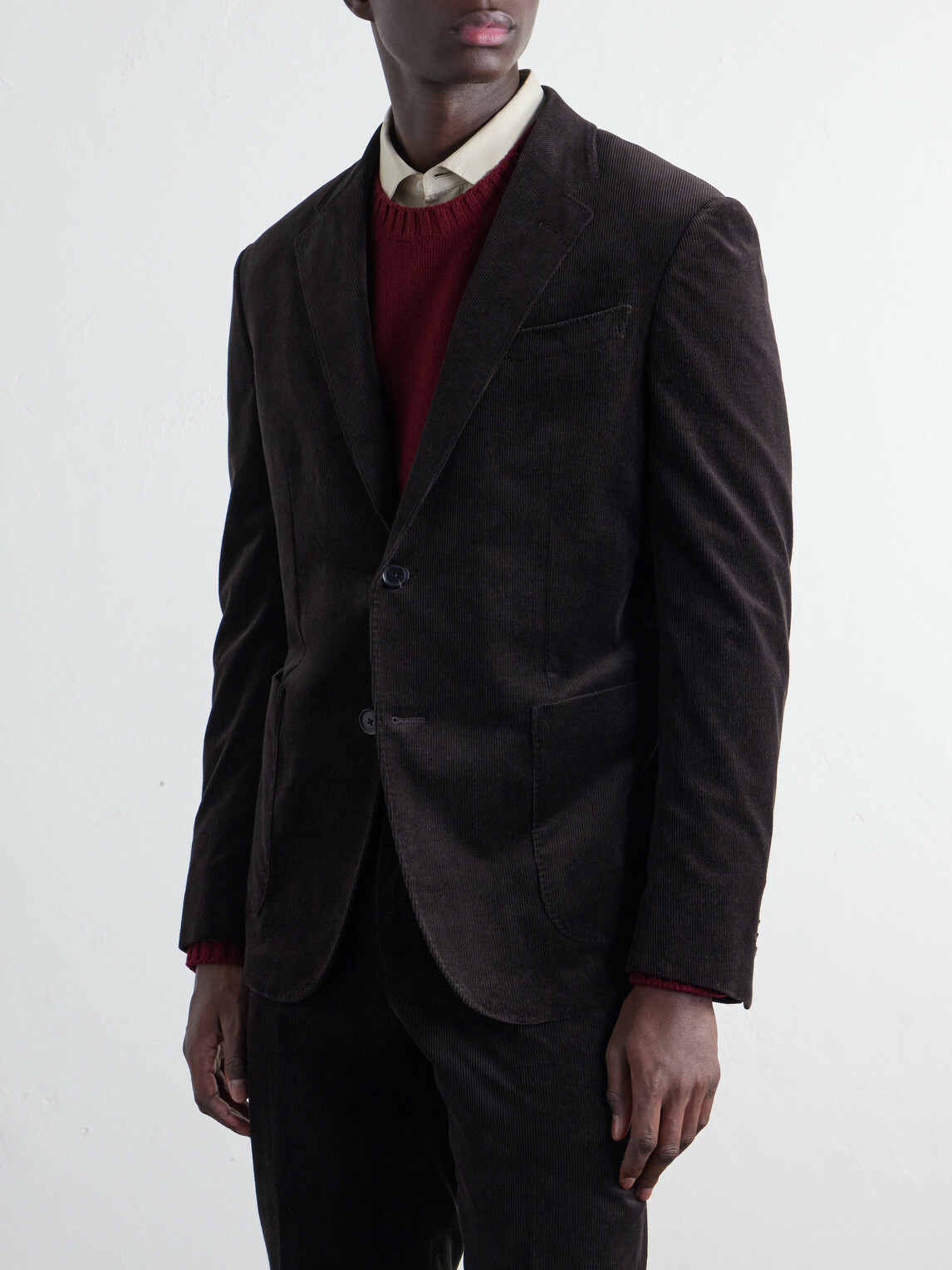 Zegna - Cotton-Blend Corduroy Suit Jacket - Brown