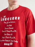 BODE - Embroidered Cotton-Jersey T-Shirt - Red