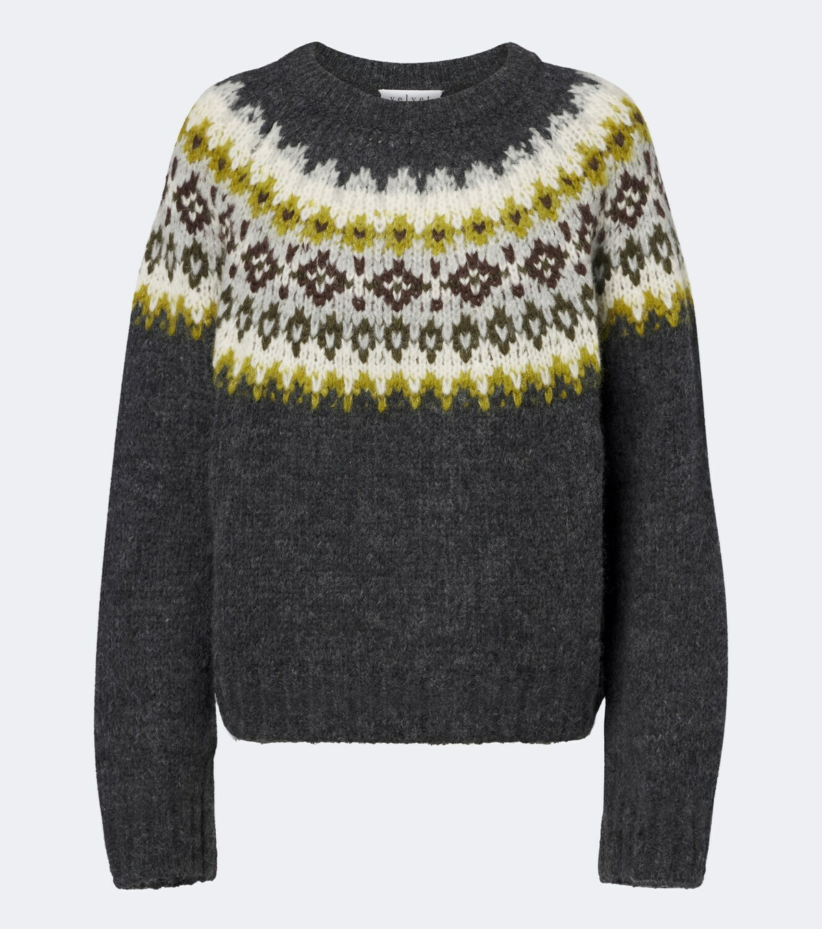 Velvet Fair Isle alpaca and wool-blend sweater
