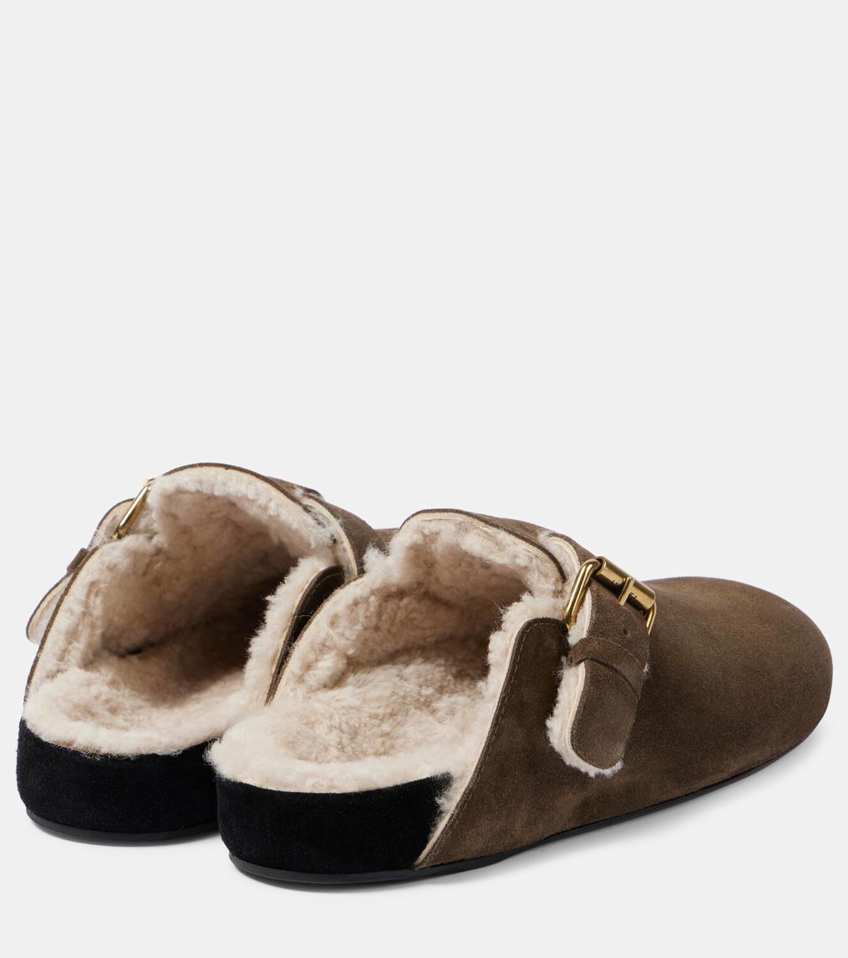 Isabel Marant Mirvin shearling-lined suede clogs