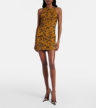 Saint Laurent Floral brocade minidress
