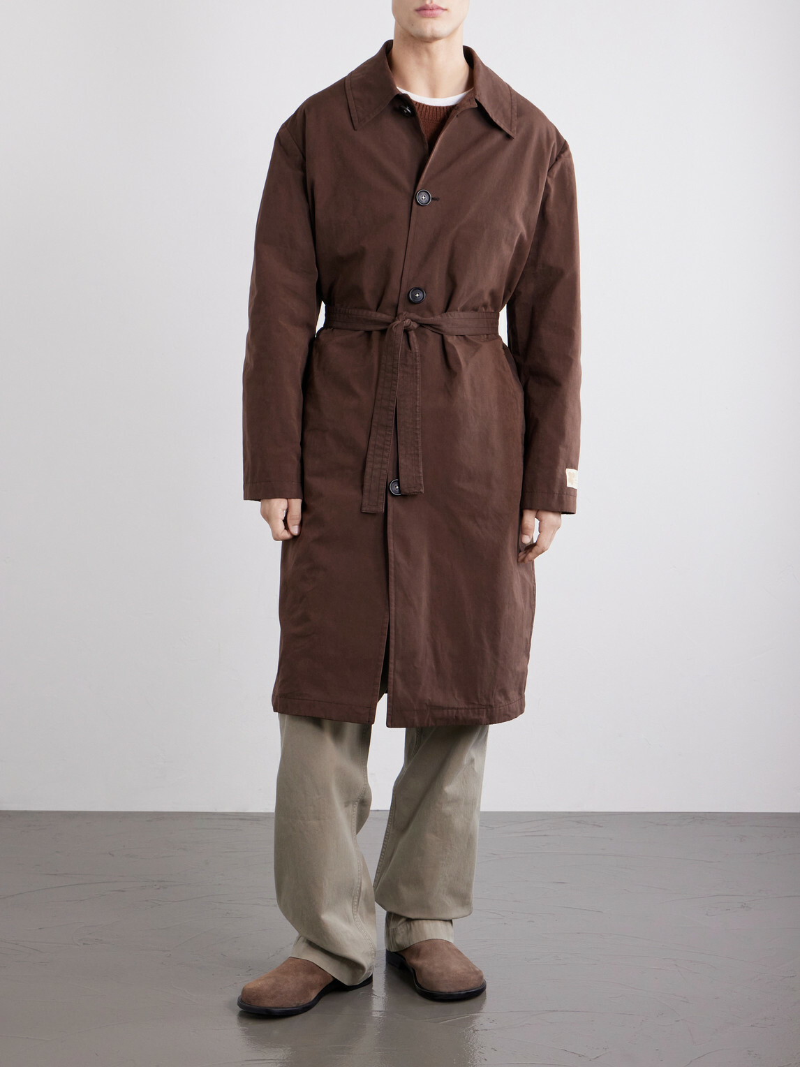 Massimo Alba - Mustang Woven Trench Coat - Brown