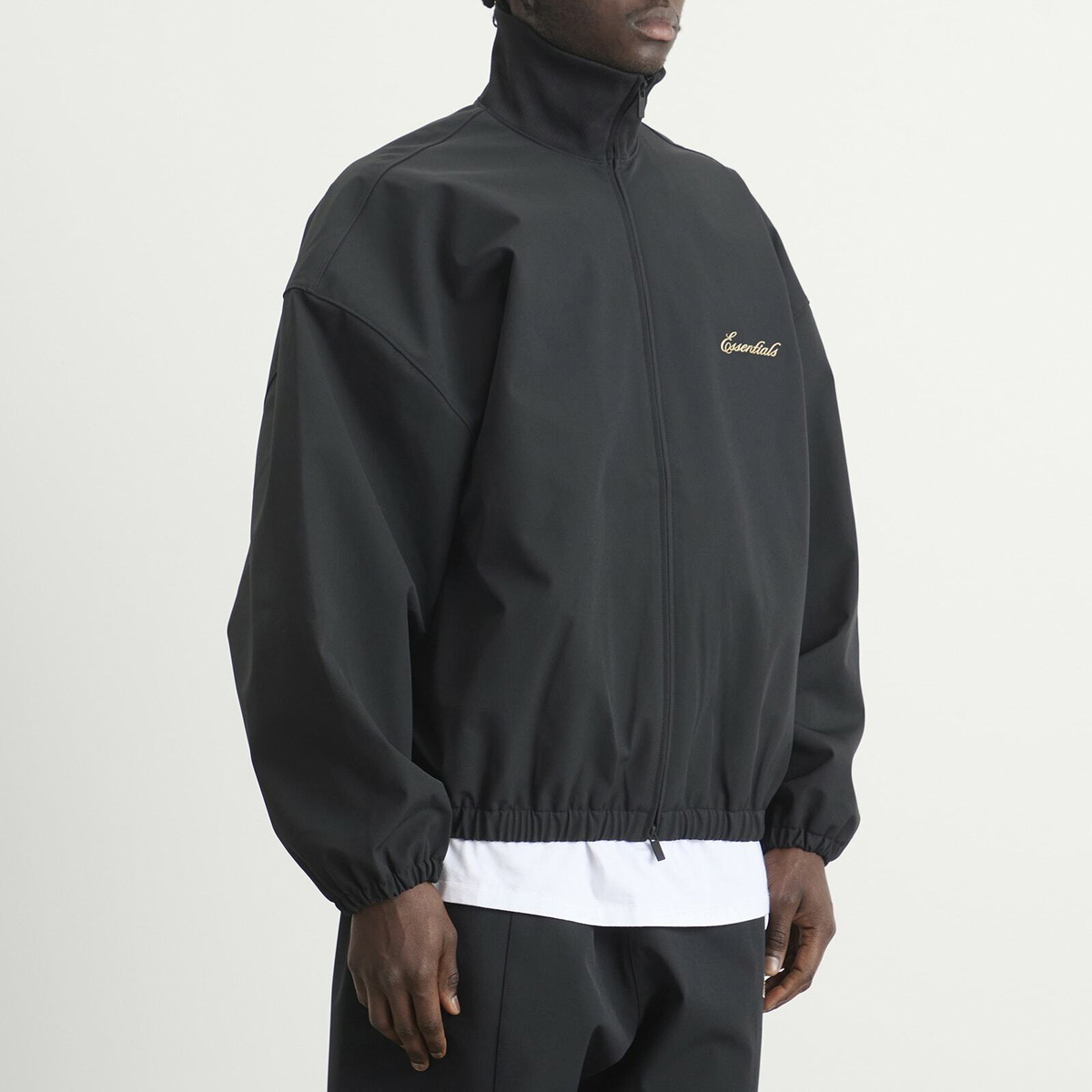 Fear of God ESSENTIALS Men's Signature Track Jacket in Vintage Black