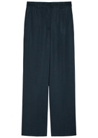 Reformation Gisele Straight-leg Trousers Navy