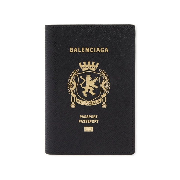 Photo: Balenciaga Men's Passport Holder in Black 