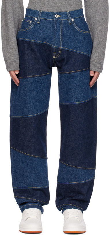 Photo: Kenzo Blue Kenzo Paris Patchwork Jeans