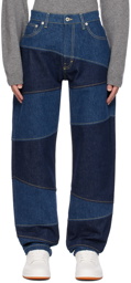 Kenzo Blue Kenzo Paris Patchwork Jeans