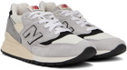 New Balance Gray & Beige Made in USA 998 Sneakers