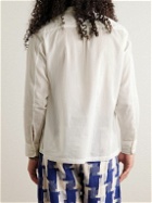 SMR Days - Gracioneta Grandad-Collar Pintucked Cotton-Voile Shirt - White