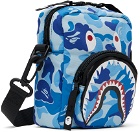 BAPE Blue Mini ABC Camo Shark Bag