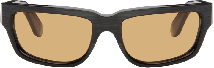 Photo: RETROSUPERFUTURE Black & Gray Thelonius Sunglasses