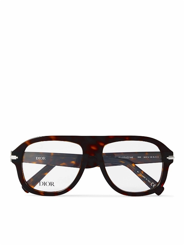 Photo: Dior Eyewear - Blacksuit Tortoiseshell Acetate and Silver-Tone Aviator-Style Optical Glasses