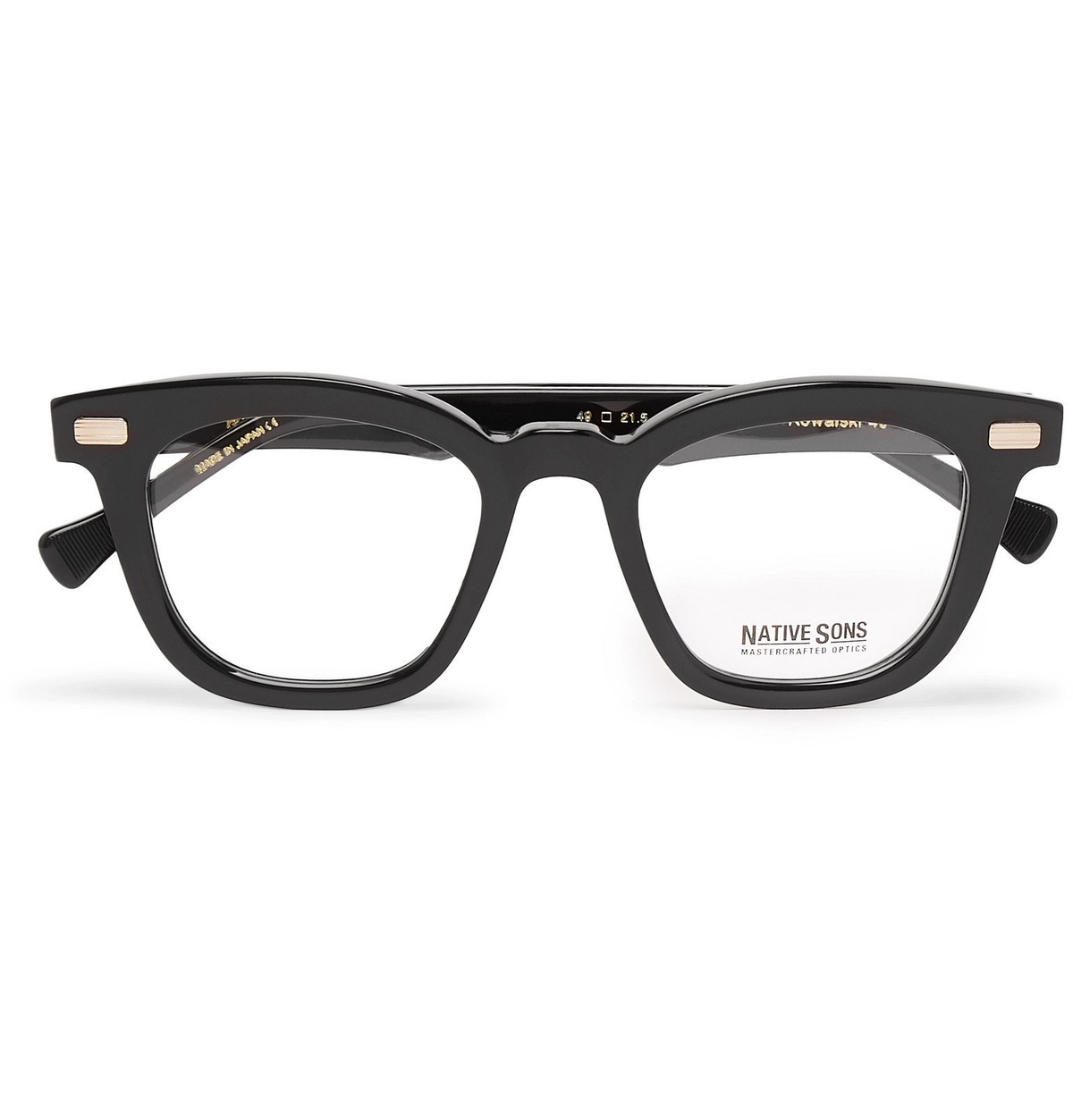 Native Sons - Kowalski D-Frame Acetate Optical Glasses - Black