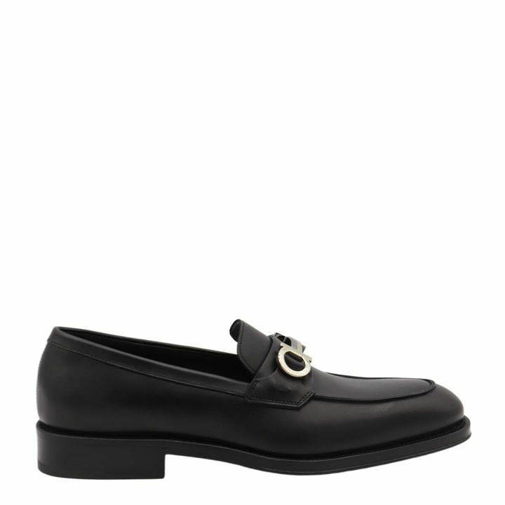 Photo: Ferragamo Black Leather Loafers