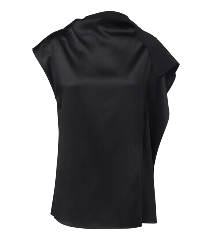 Photo: Sportmax Ruffled silk satin top