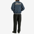 Maison Kitsuné Men's Back Logo Teddy Jacket in Deep Navy