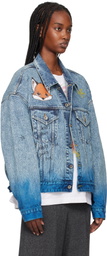 doublet Blue Anime Denim Jacket