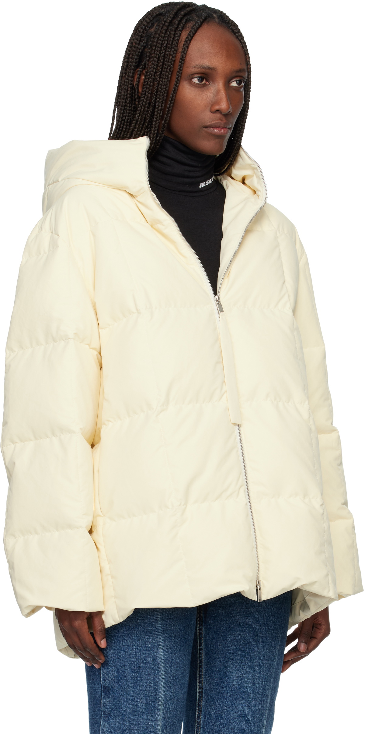 Jil Sander Off-White Quilted Down Jacket