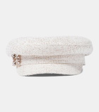 Roger Vivier Tweed newsboy cap
