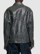 ALESSANDRA RICH - Studded Leather Oversize Biker Jacket
