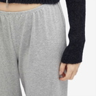 DONNI. Women's Baby Rib Scallop Pant in Heather Grey