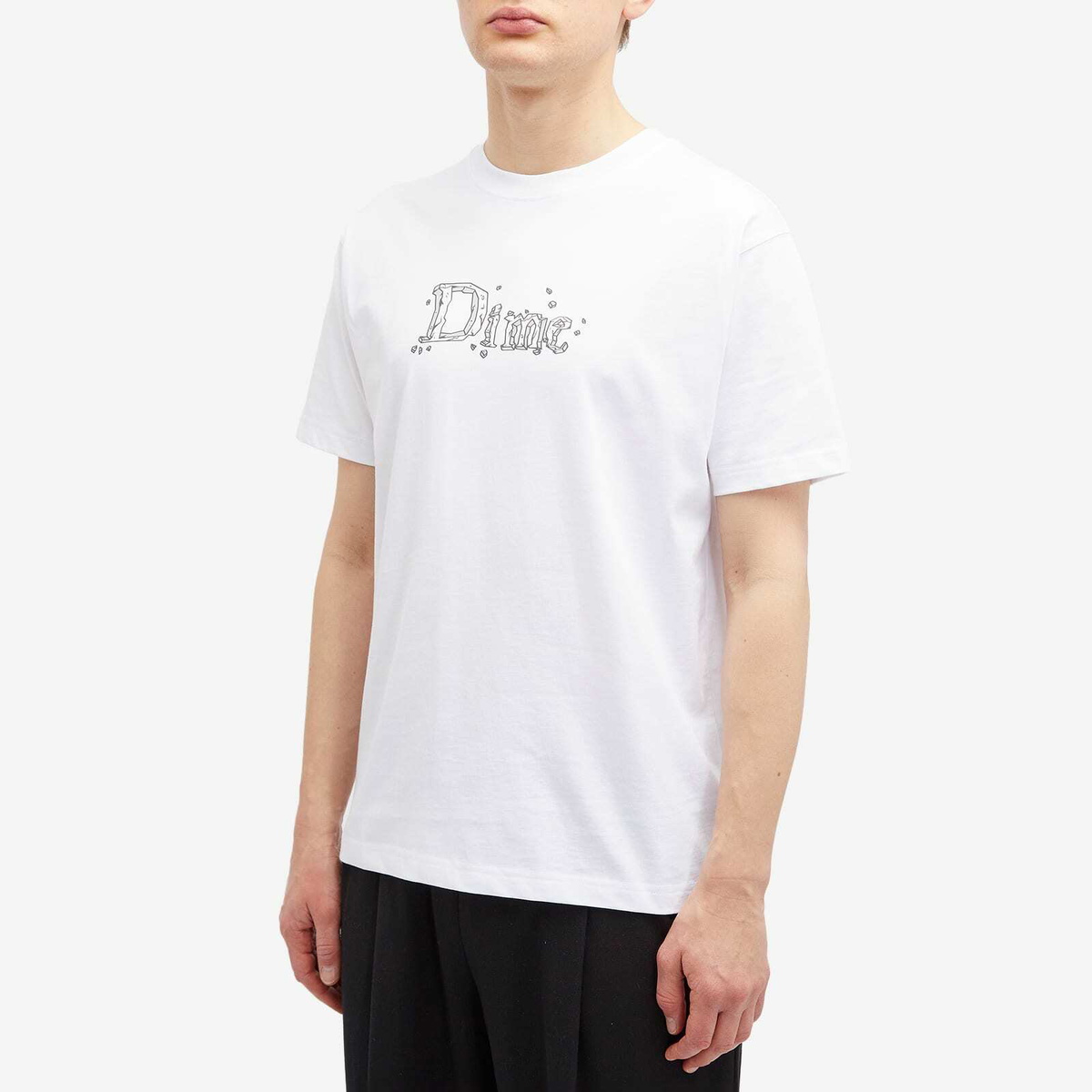 【DIME】Dime Classic Stone Logo T-Shirt Dime Men's Classic Stone Logo T-Shirt in White Dime