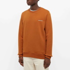 Norse Projects Men's Vagn Logo Crew Sweat in Rufous Orange