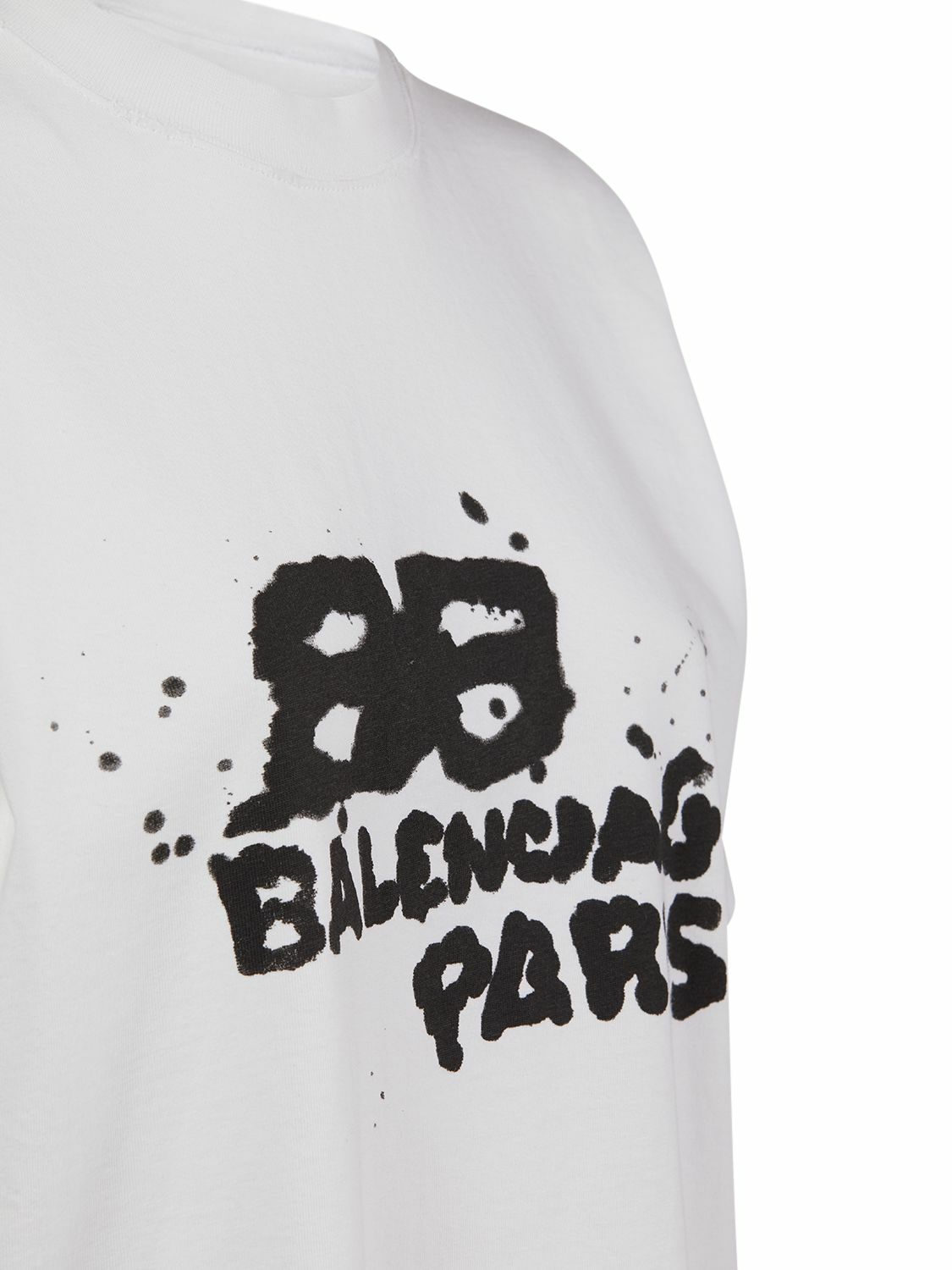 BALENCIAGA - Medium Fit Cotton T-shirt Balenciaga
