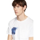 Blue Blue Japan SSENSE Exclusive White Tiger Face T-Shirt