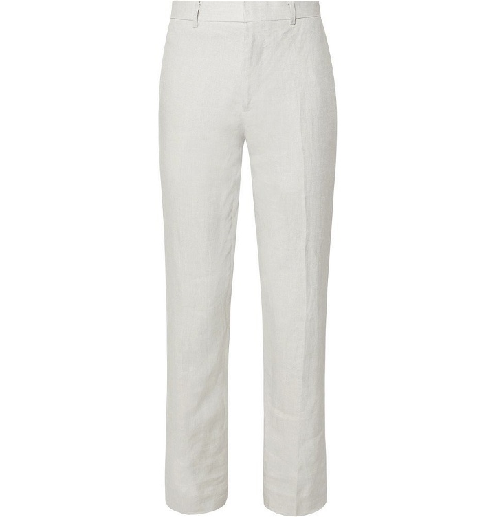 Photo: Club Monaco - Grant Slim-Fit Linen Trousers - Light gray