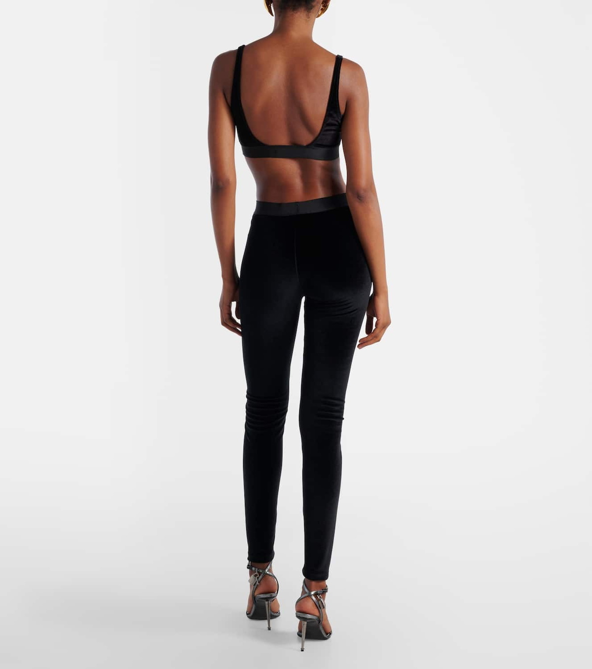 Tom Ford Logo velour leggings