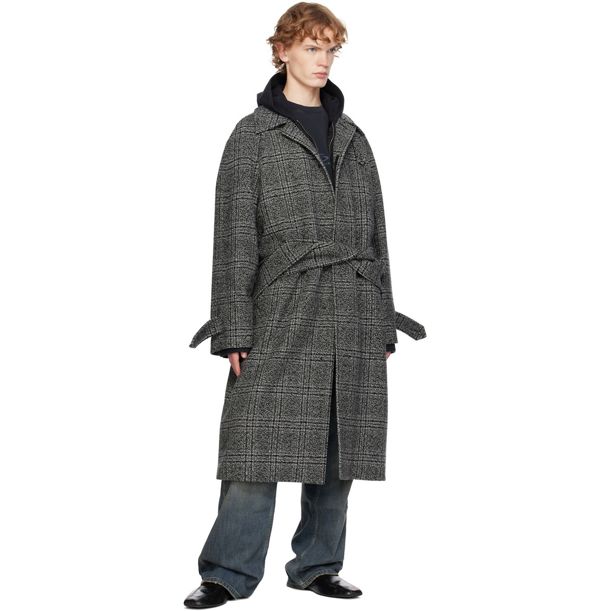 Balenciaga Gray Raglan Coat