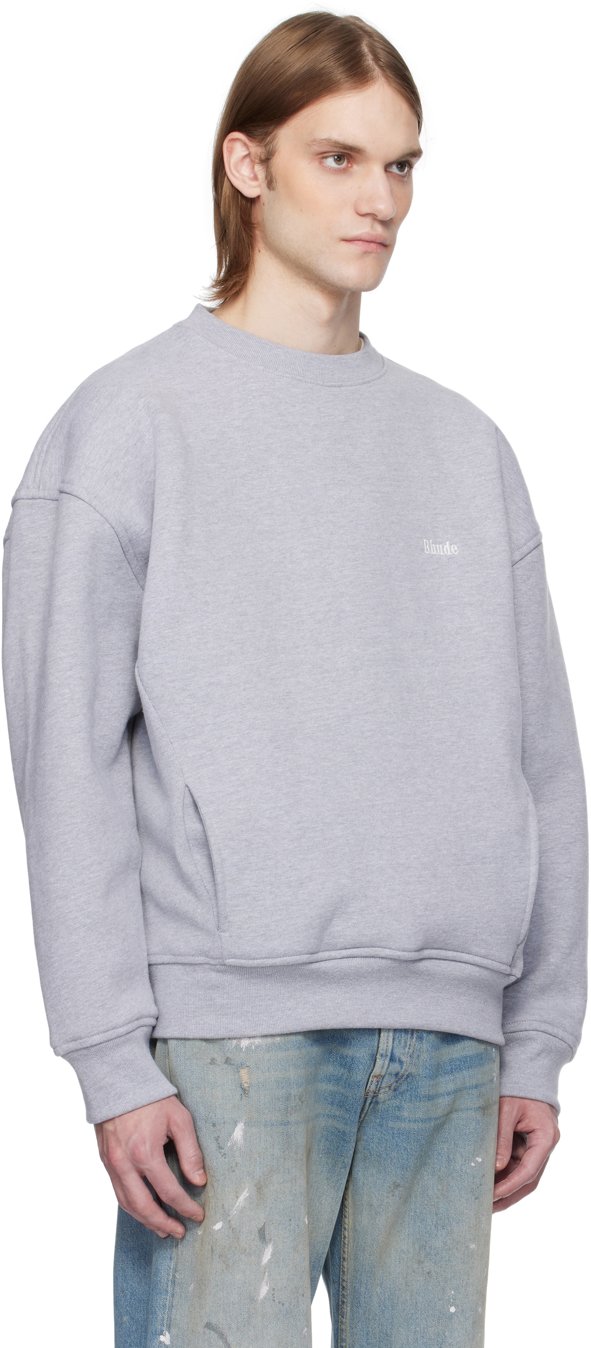 Rhude Gray Classique Crewneck Sweatshirt