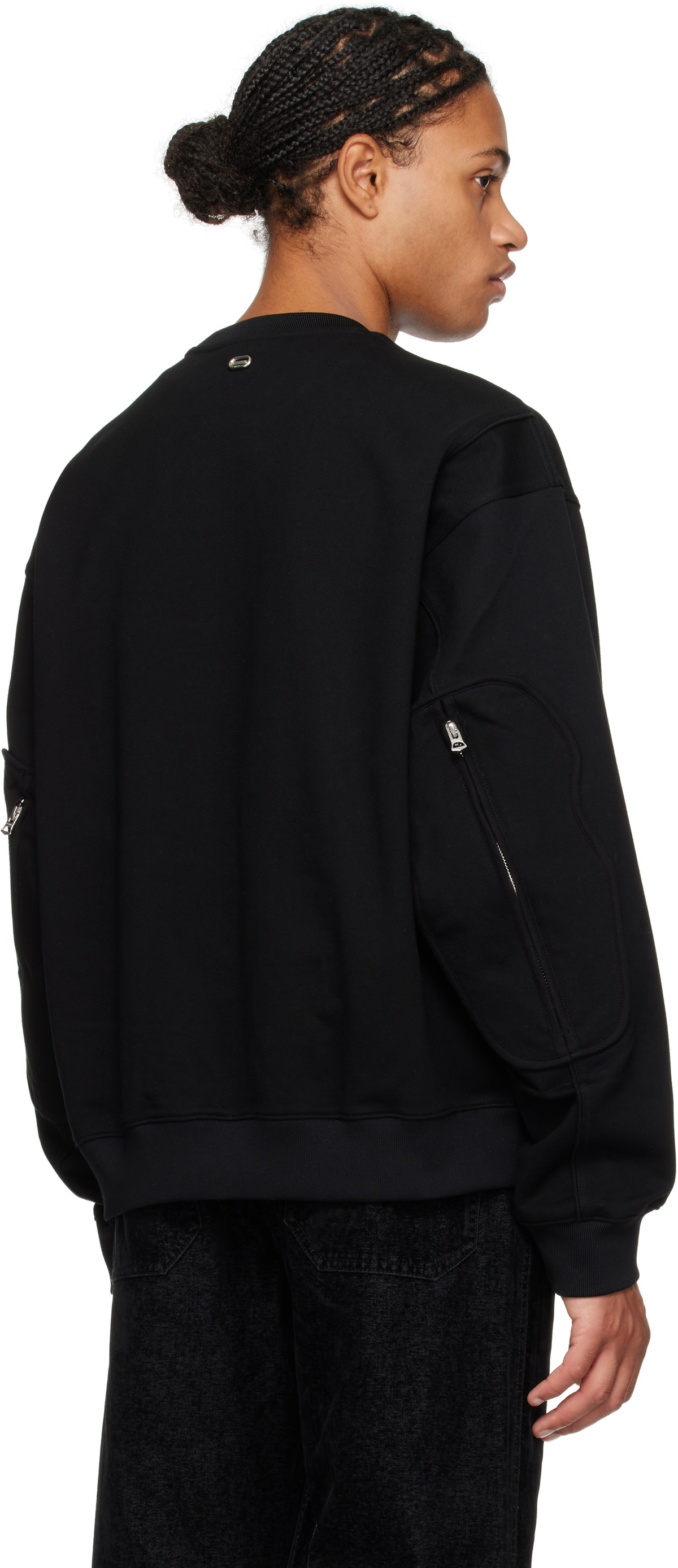 Solid Homme Black Biker Sweatshirt