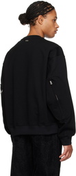 Solid Homme Black Biker Sweatshirt