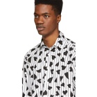 JW Anderson Black and White Heart Stripe Shirt