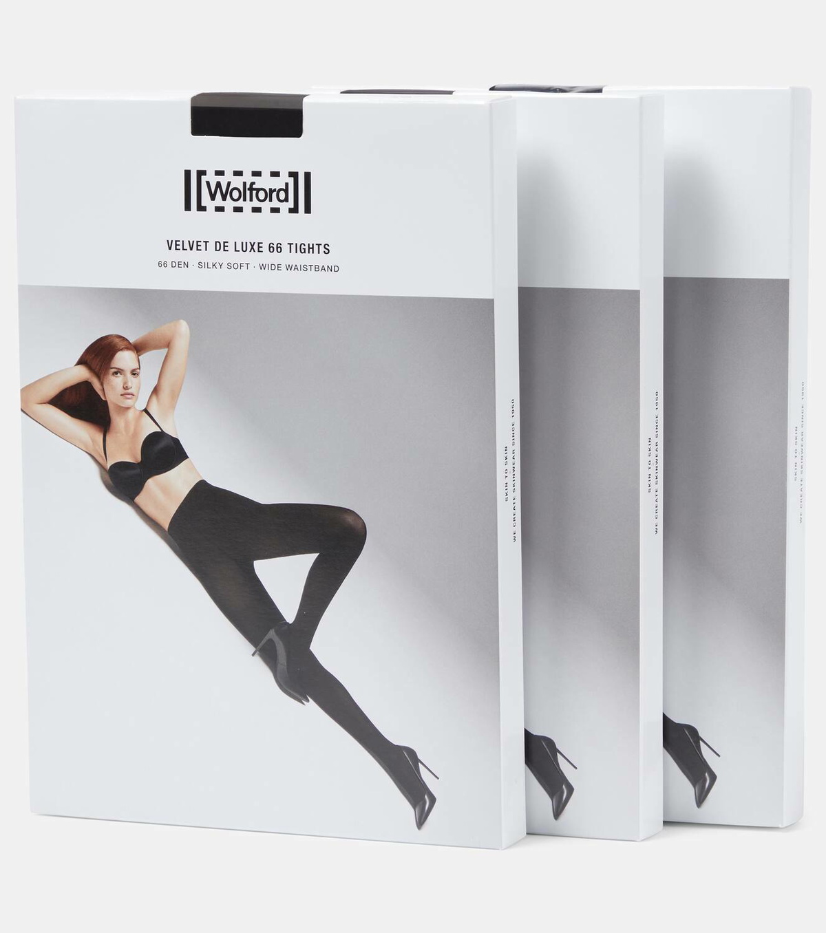 Wolford Velvet de Luxe 66 Opaque Tights, Black - John Lewis