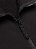 Stone Island - Logo-Appliquéd Cotton-Jersey Zip-Up Sweatshirt - Black