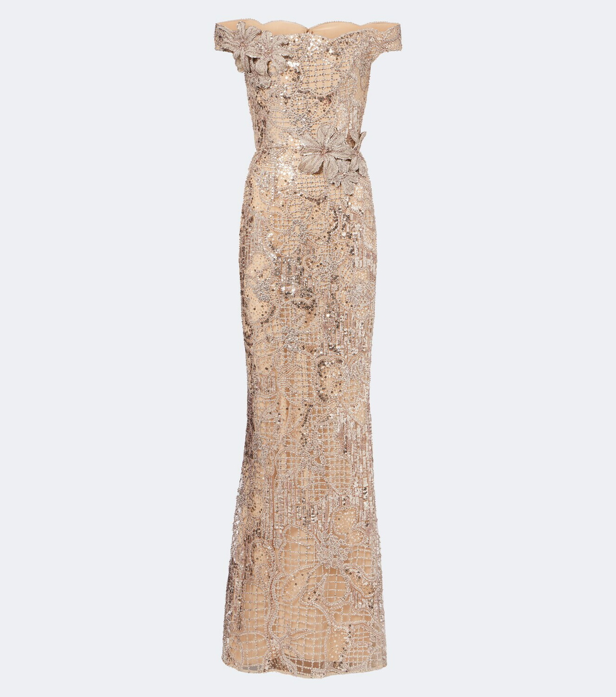 Elie Saab Embellished silk-blend tulle gown
