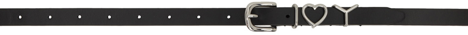 Y/Project Black Extra Slim Y Heart Belt