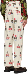 Bode Off-White Daisy Sprig Trousers