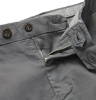 CANALI - Slim-Fit Stretch-Cotton Twill Chinos - Gray