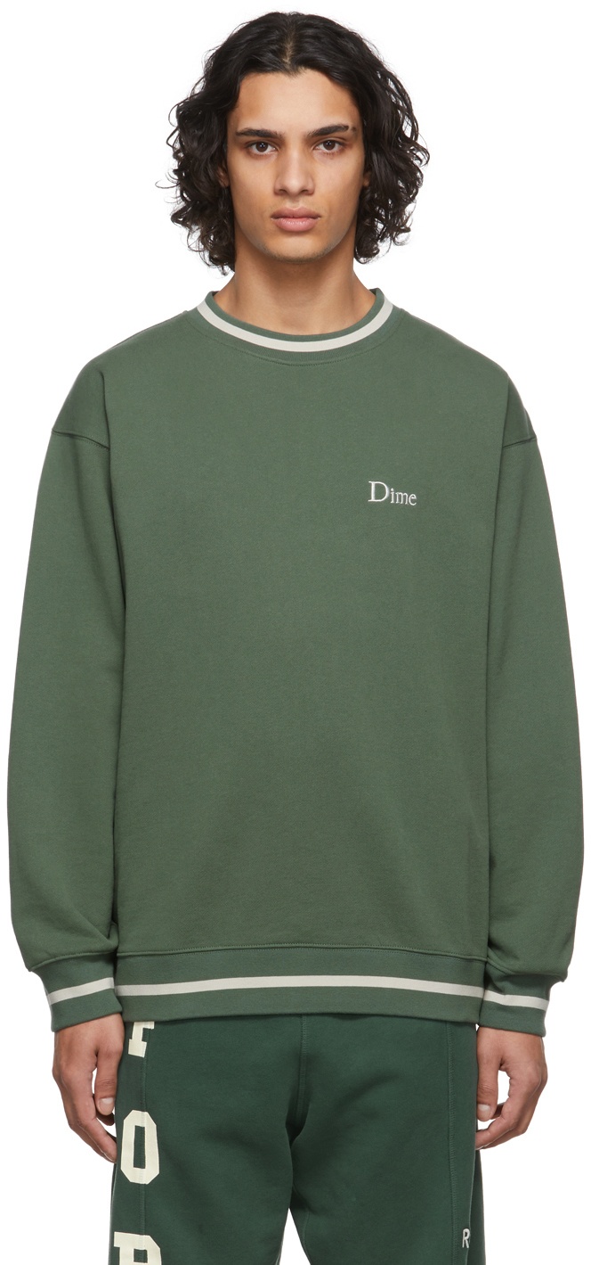 Dime Green Classic French Terry Crewneck Dime