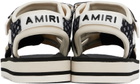 AMIRI Black & Off-White 'MA' Paisley Sandals