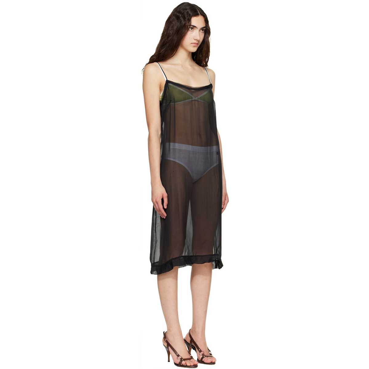 Paloma Wool Black Enos Midi Dress