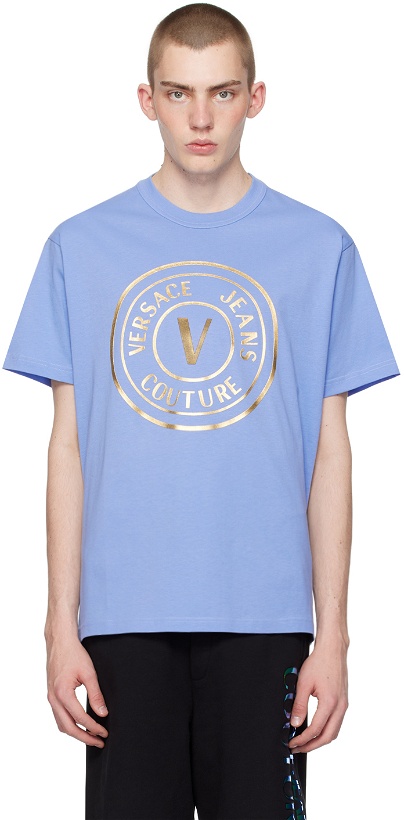 Photo: Versace Jeans Couture Blue V-Emblem T-Shirt