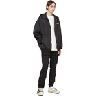 Palm Angels Black Logo College Windbreaker Jacket