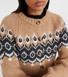Khaite Suzette Fair Isle cashmere-blend cardigan